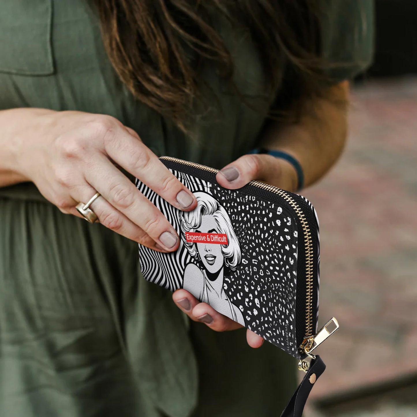 Portefeuille en cuir pour femme, coûteux et difficile à utiliser – DB19WL