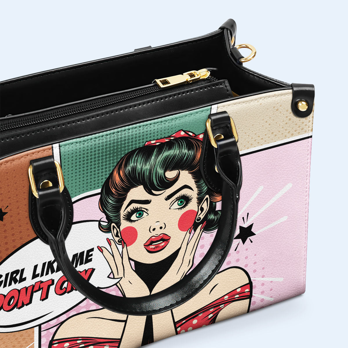Girls Like Me Don't Cry - Personalized Custom Leather Handbag - DB20