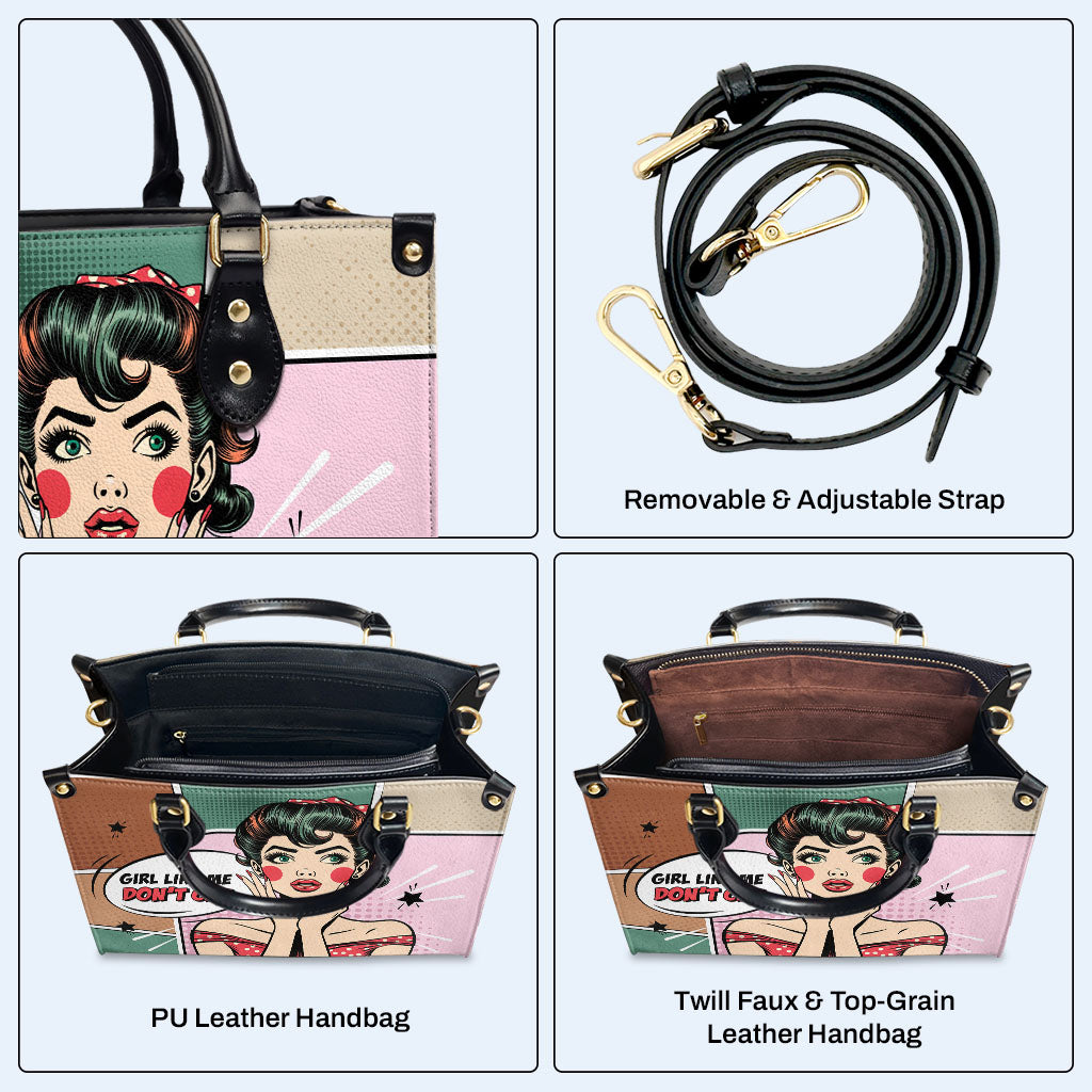 Girls Like Me Don't Cry - Personalized Custom Leather Handbag - DB20