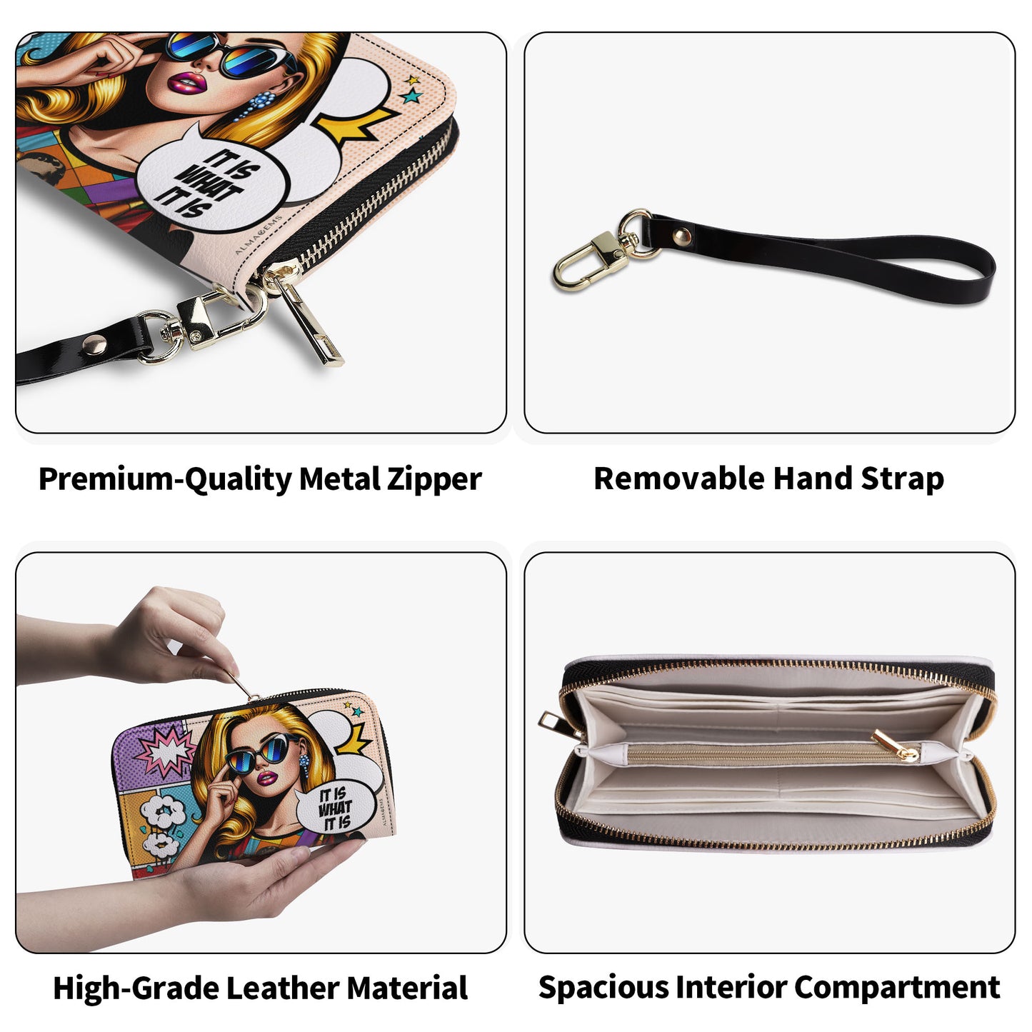 Es lo que es - Cartera de piel para mujer - DB21WL