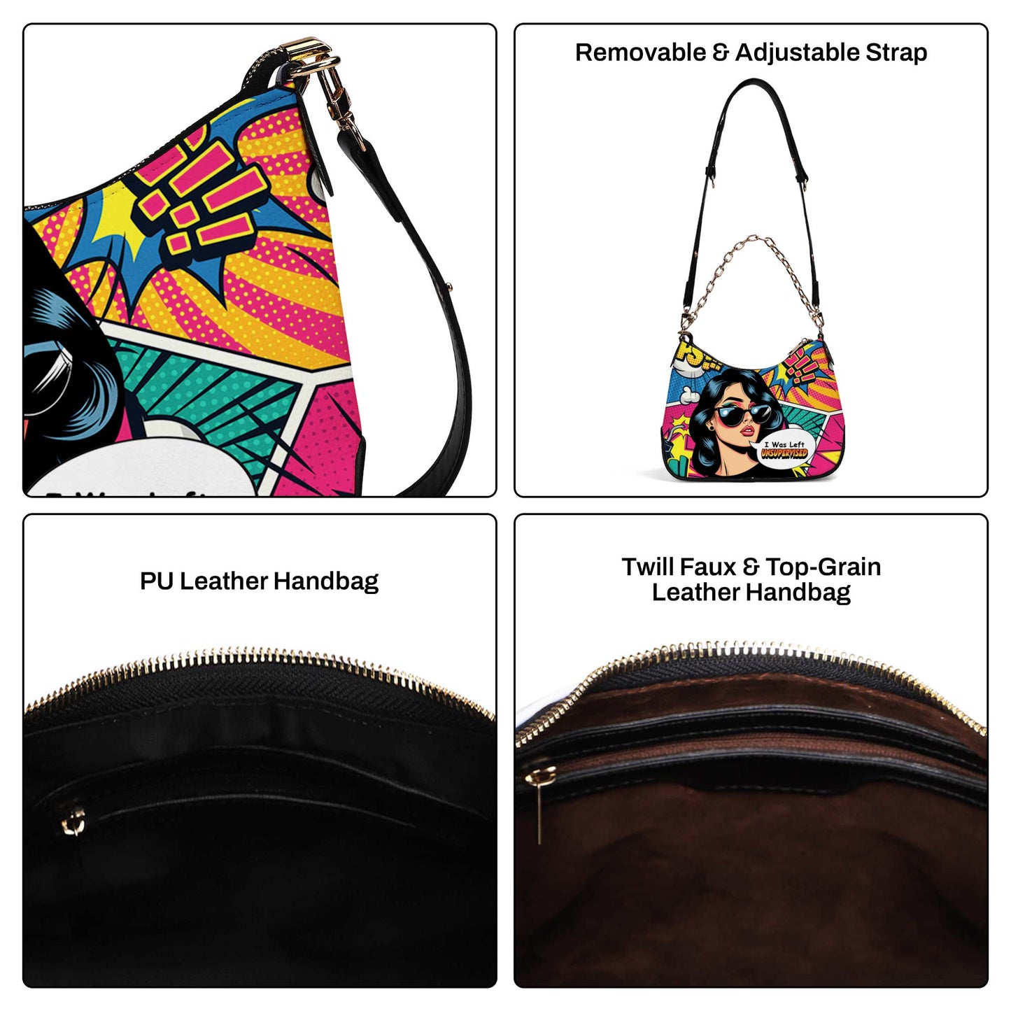 J'ai été laissé sans surveillance - Sac à main bandoulière personnalisé avec chaîne - DB22CH