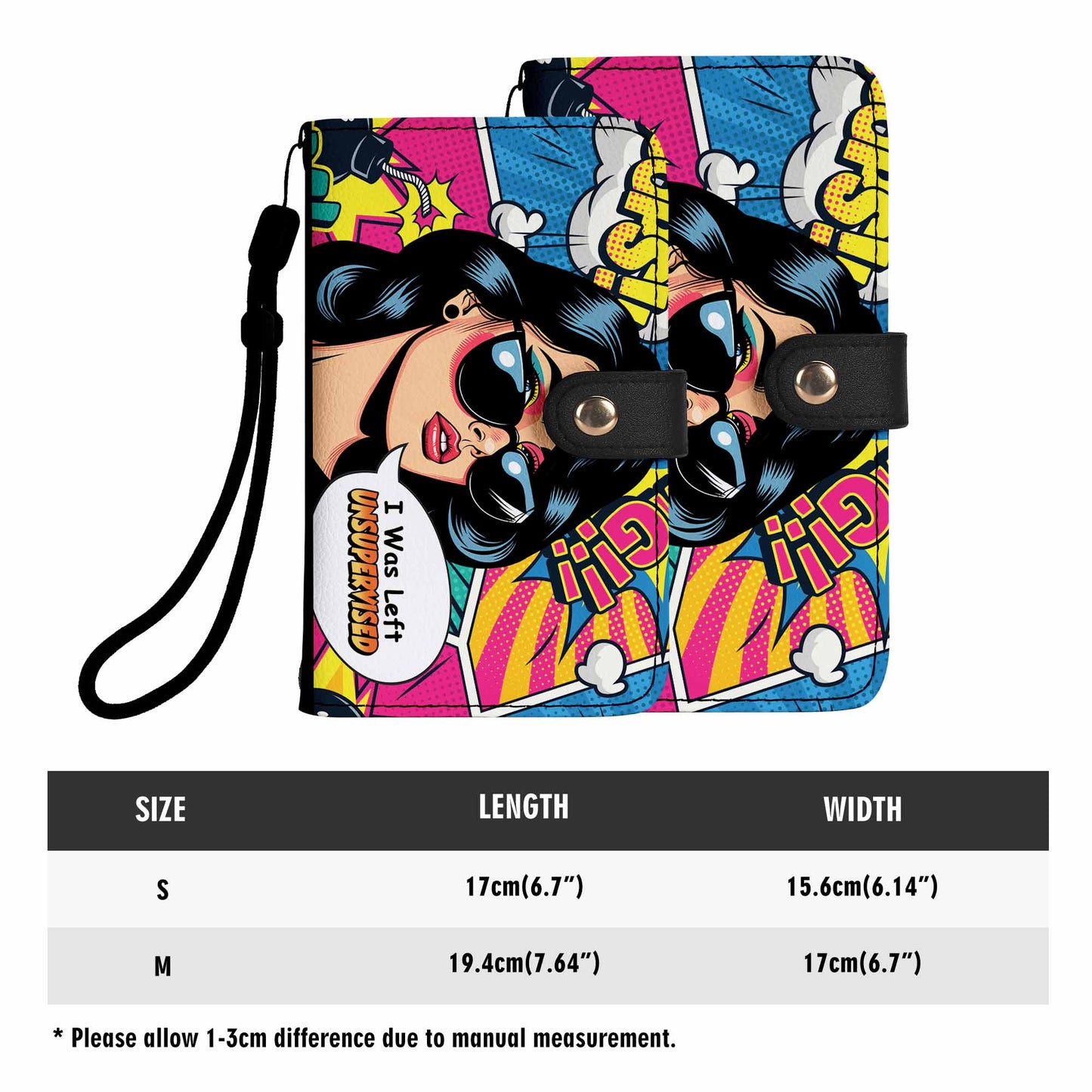 Me dejaron sin supervisión - Cartera de cuero personalizada para teléfono - DB22PW