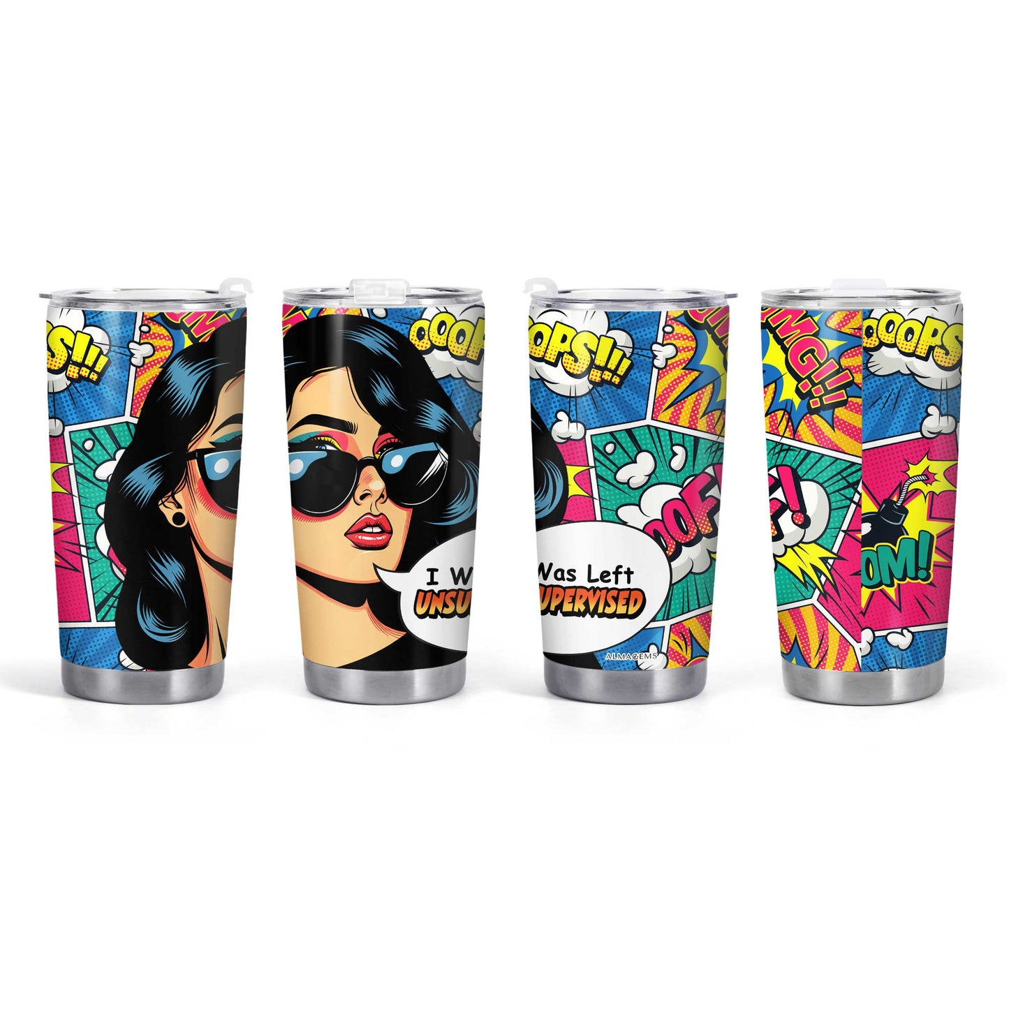 J'ai été laissé sans surveillance - Gobelet personnalisé en acier inoxydable 20 oz 30 oz - DB22TB