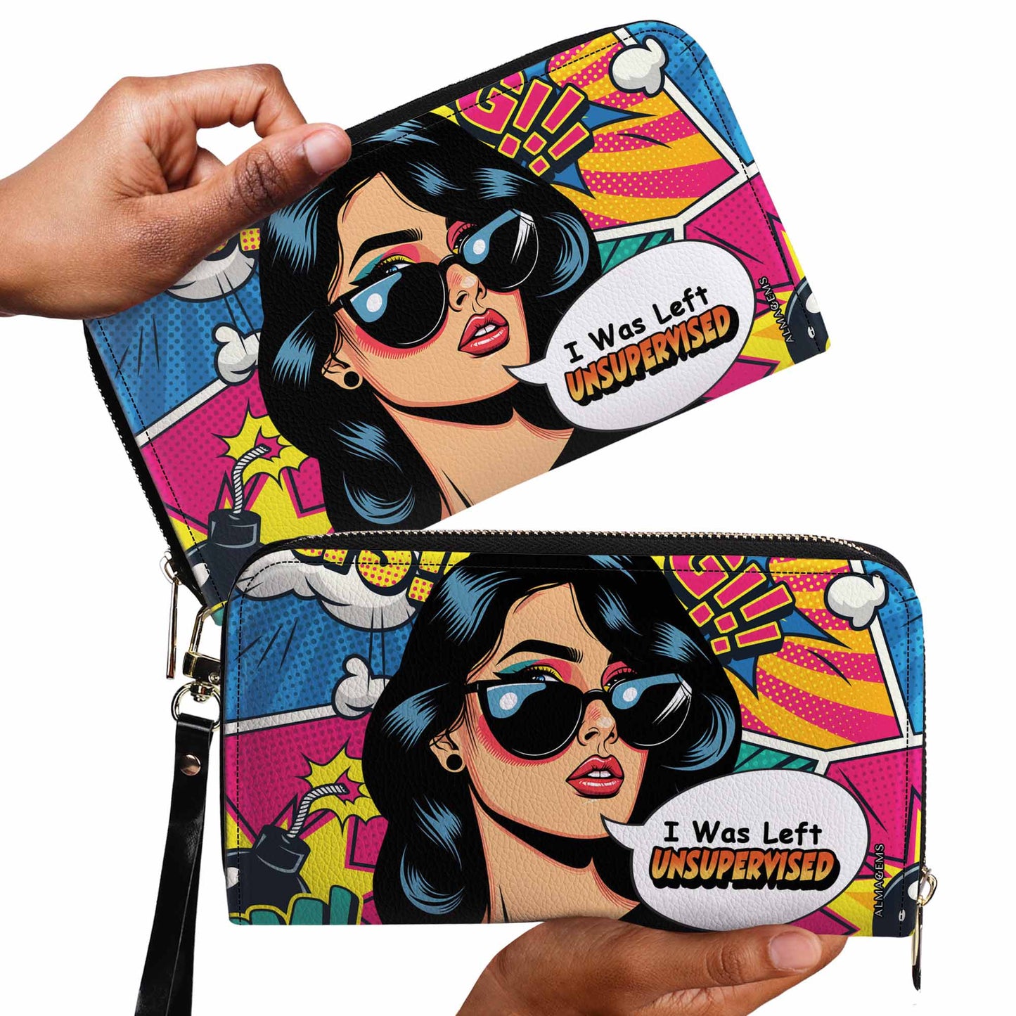 Me dejaron sin supervisión - Cartera de piel para mujer - DB22WL
