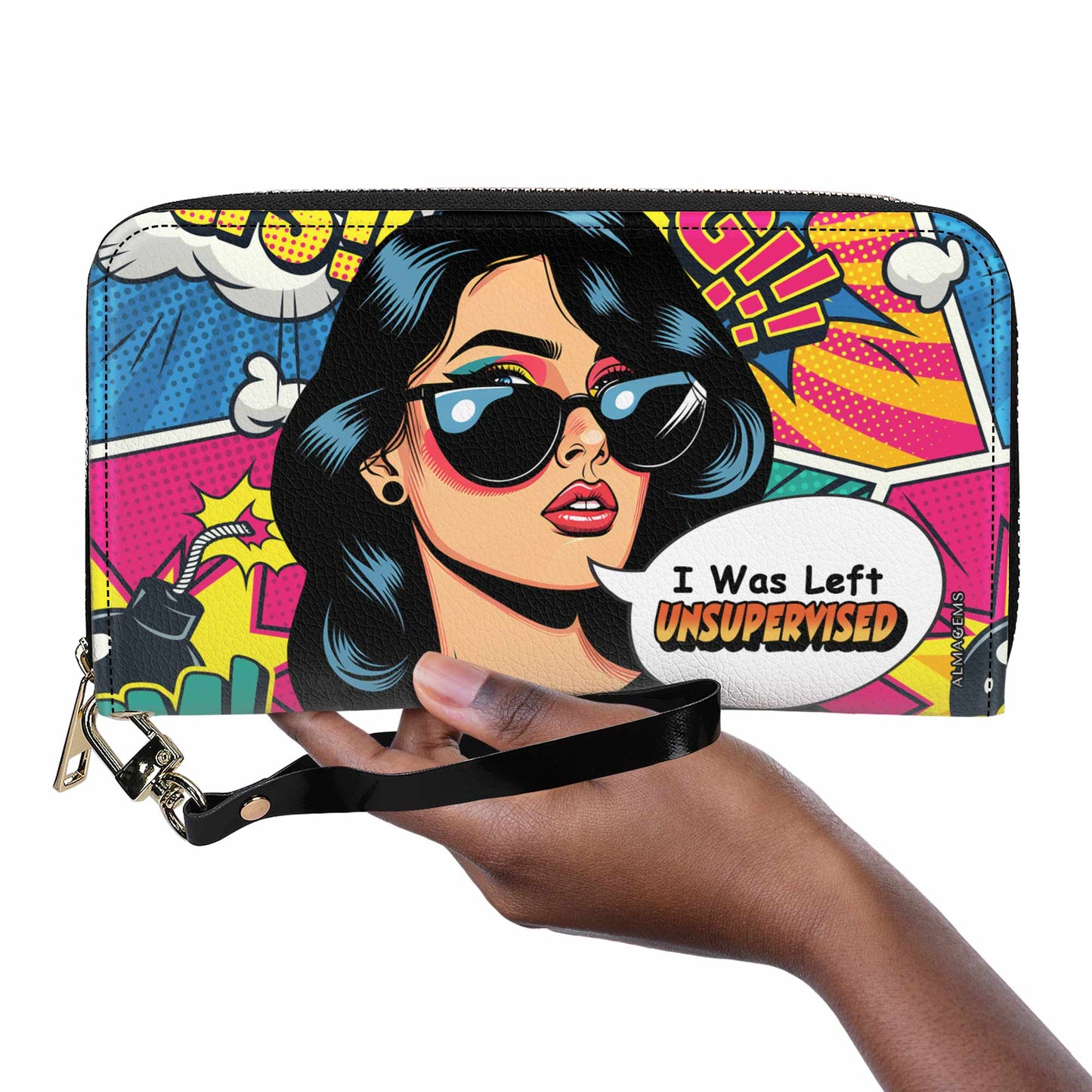 Me dejaron sin supervisión - Cartera de piel para mujer - DB22WL