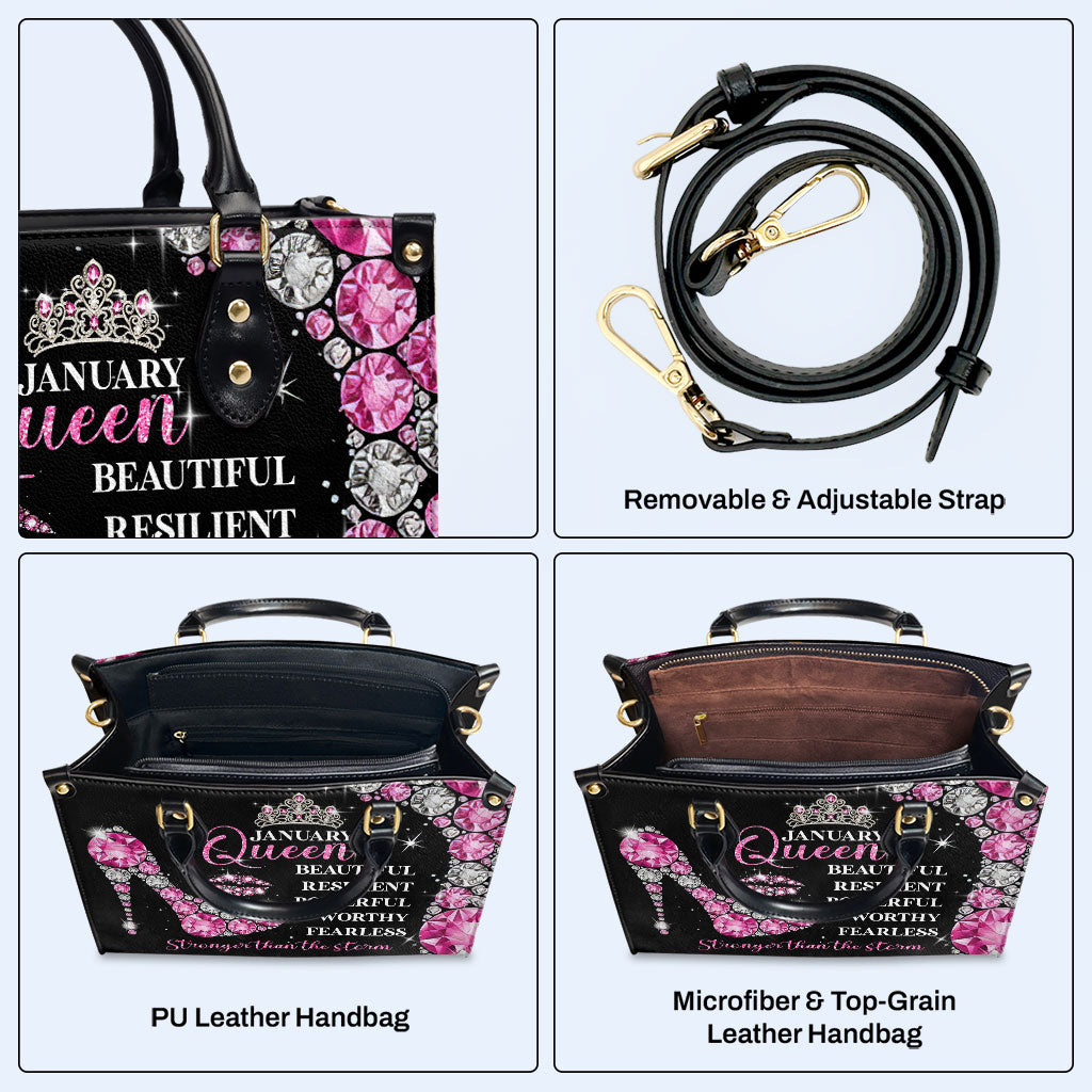 Sac à main en cuir personnalisé « Mois Reine » - DB24