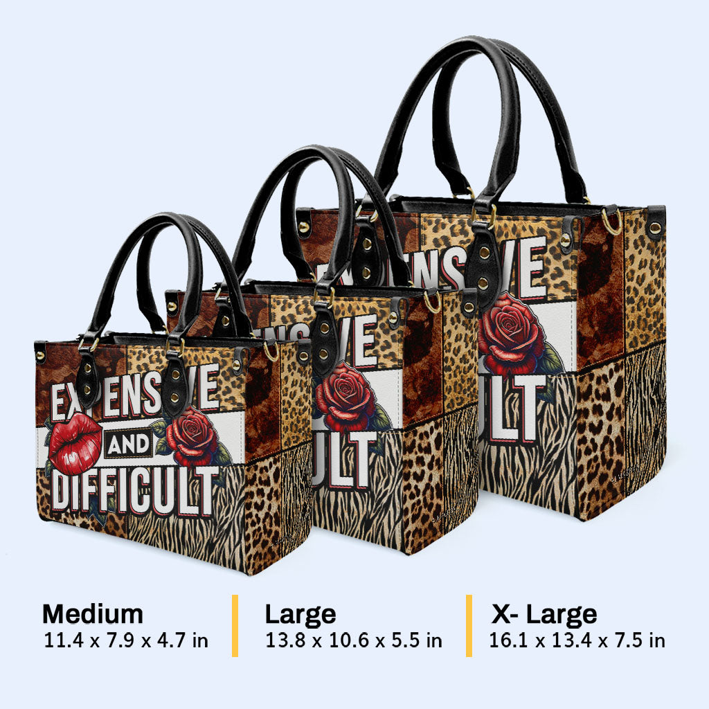 Expensive And Difficult - Personalized Custom Leather Handbag - DB25