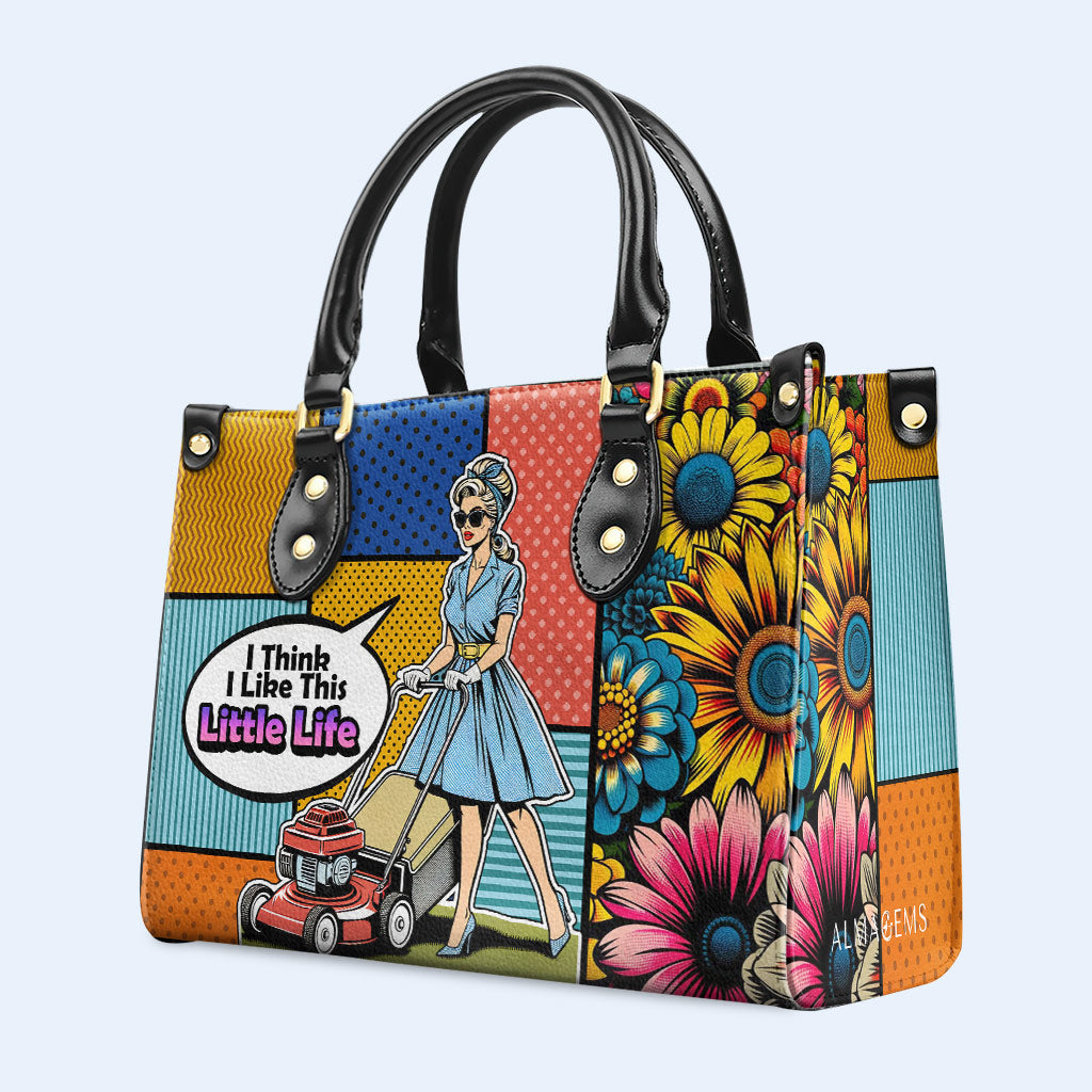 Creo que me gusta esta pequeña vida - Bolso de cuero personalizado - DB28