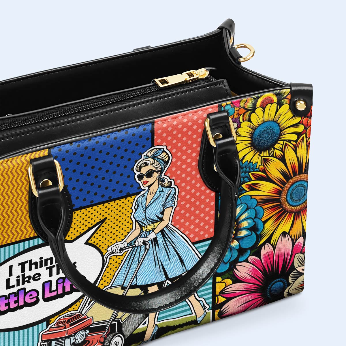 Creo que me gusta esta pequeña vida - Bolso de cuero personalizado - DB28