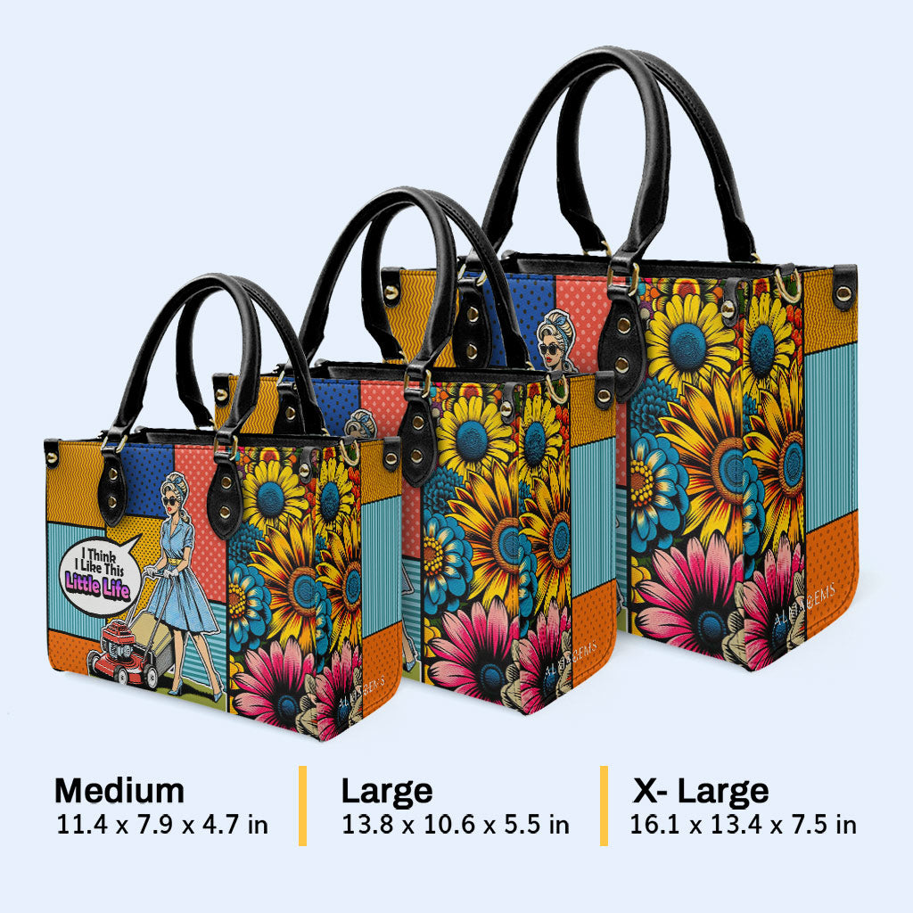 Creo que me gusta esta pequeña vida - Bolso de cuero personalizado - DB28