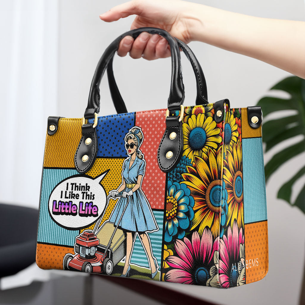 Creo que me gusta esta pequeña vida - Bolso de cuero personalizado - DB28