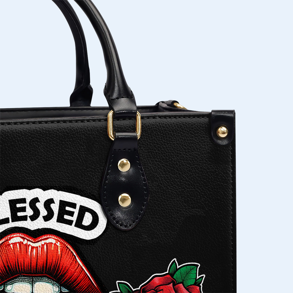 Bendito y con mucho sabor - Bolso de mano de cuero personalizado - DB29