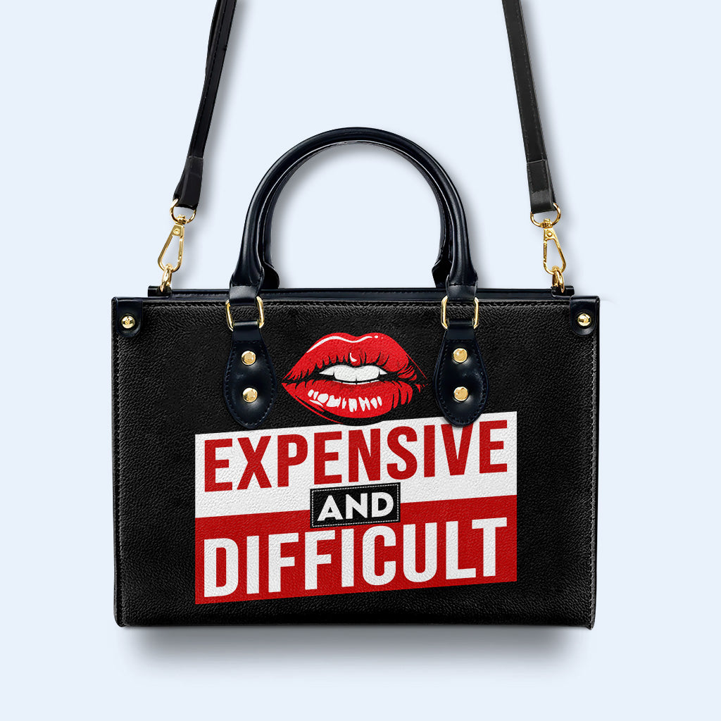 Caro y difícil: bolso de mano de cuero personalizado - DB30