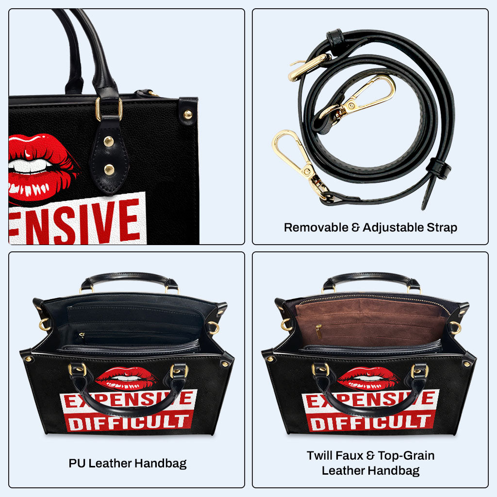 Caro y difícil: bolso de mano de cuero personalizado - DB30
