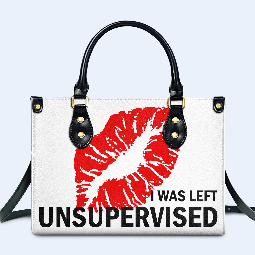 Me dejaron sin supervisión - Bolso de cuero personalizado - DB32