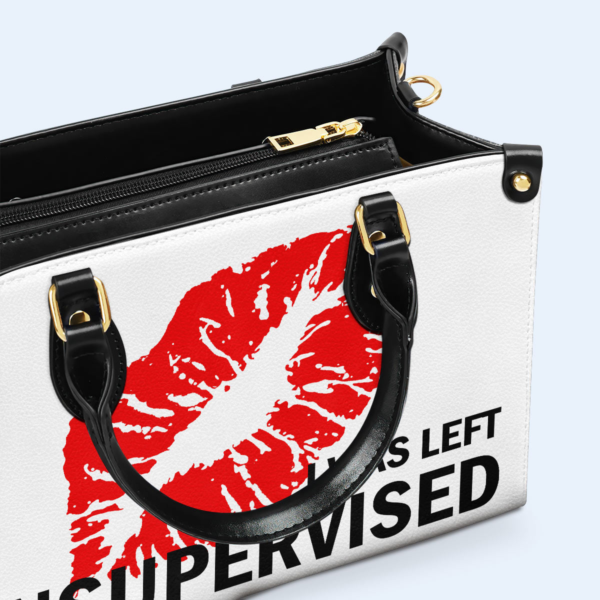 Me dejaron sin supervisión - Bolso de cuero personalizado - DB32