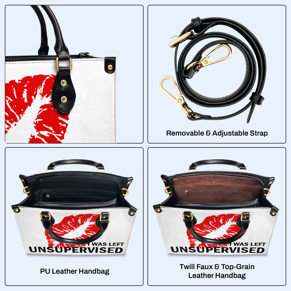 Me dejaron sin supervisión - Bolso de cuero personalizado - DB32