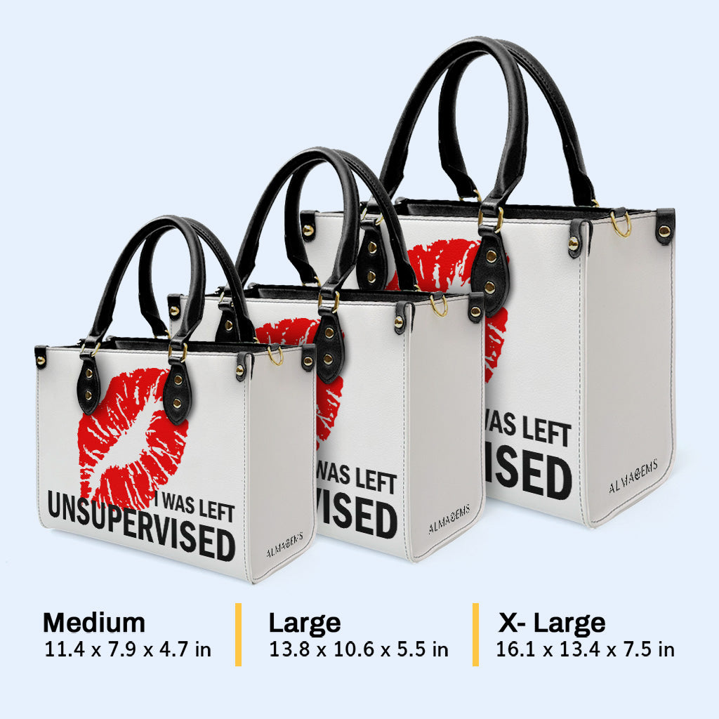 Me dejaron sin supervisión - Bolso de cuero personalizado - DB32