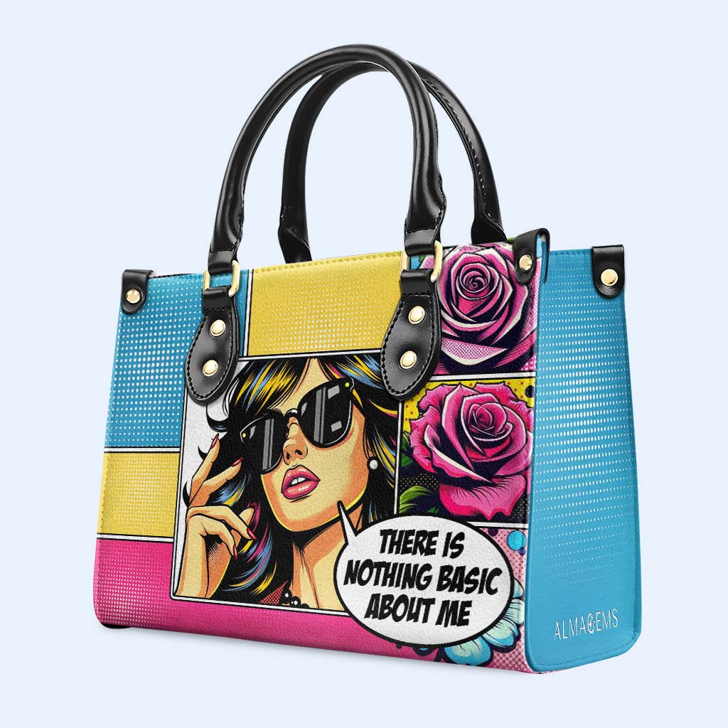 Je n'ai rien de basique - Sac à main en cuir personnalisé - QCUS001_HB