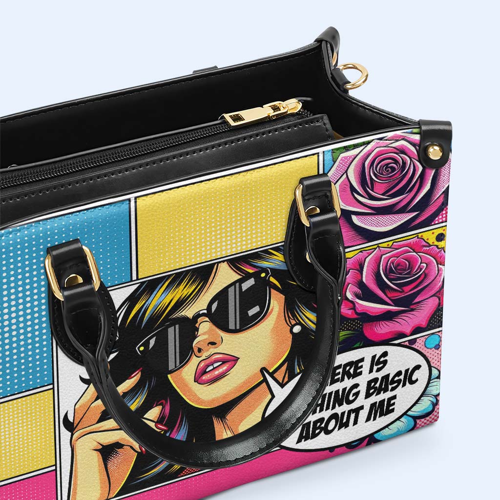 Je n'ai rien de basique - Sac à main en cuir personnalisé - QCUS001_HB