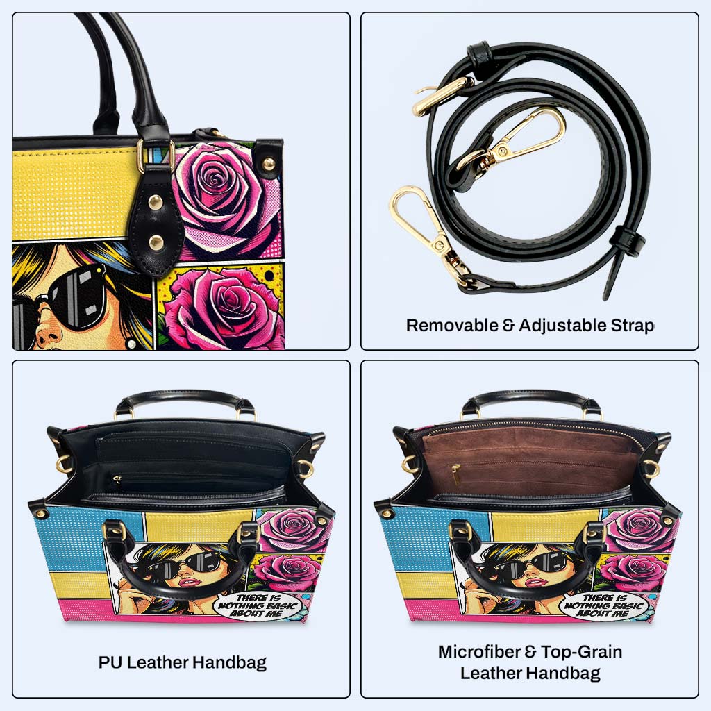 Je n'ai rien de basique - Sac à main en cuir personnalisé - QCUS001_HB