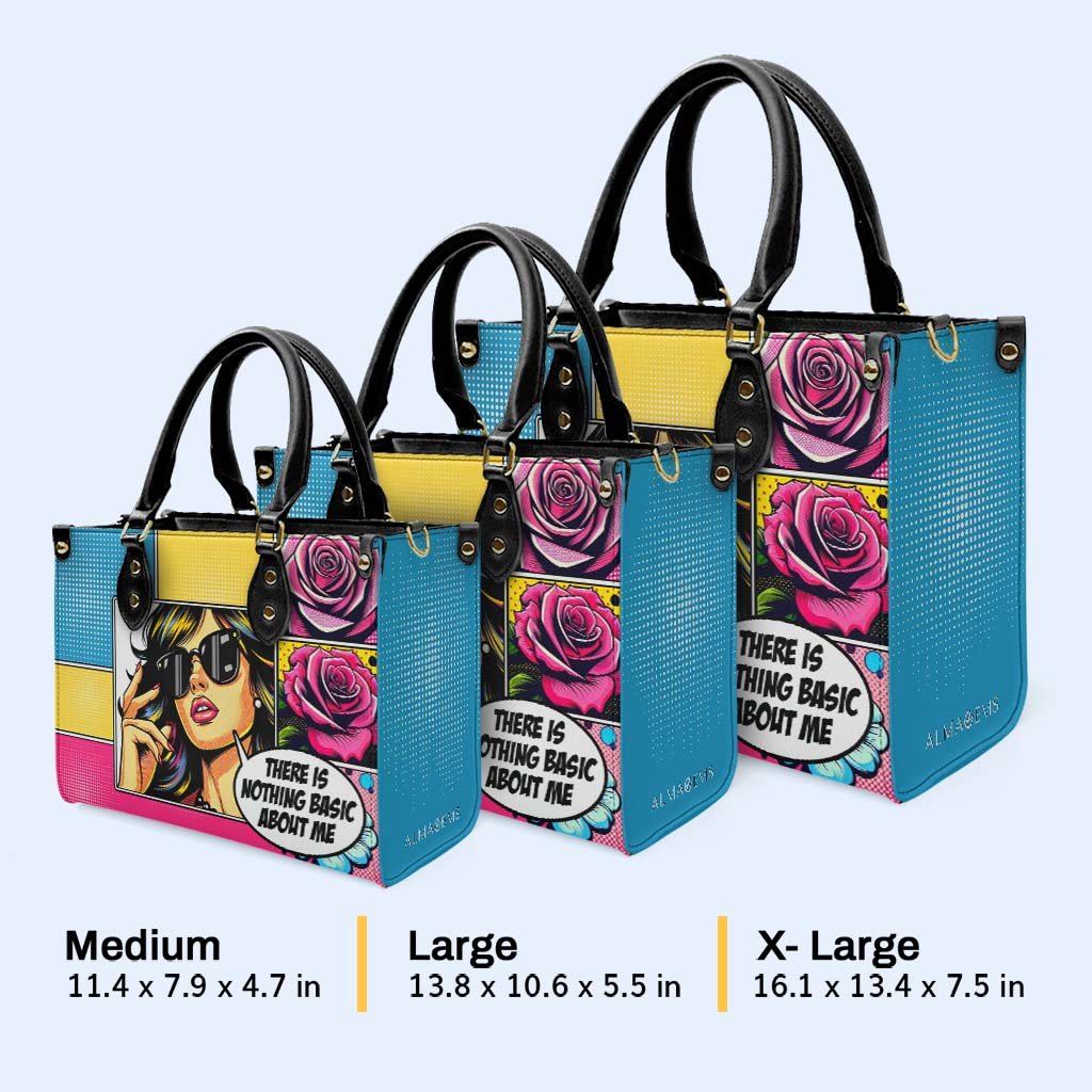 Je n'ai rien de basique - Sac à main en cuir personnalisé - QCUS001_HB