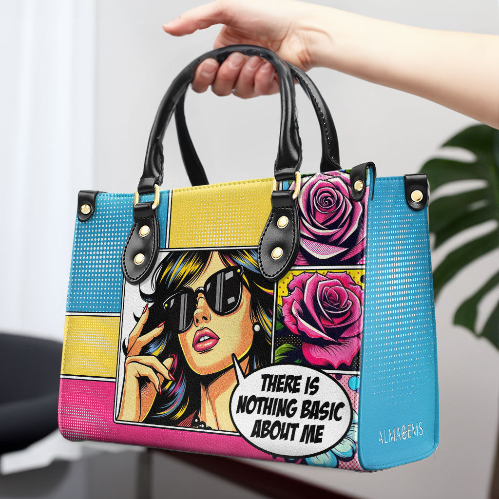 Je n'ai rien de basique - Sac à main en cuir personnalisé - QCUS001_HB