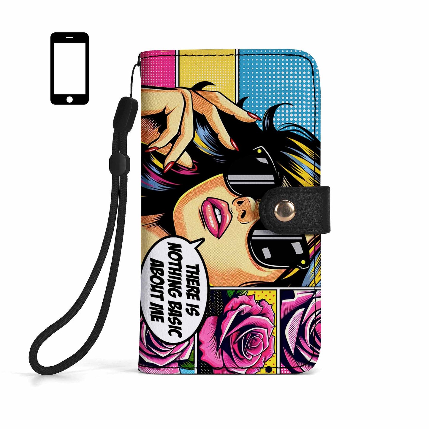 No hay nada básico en mí: billetera de cuero personalizada para teléfono - DB35PW