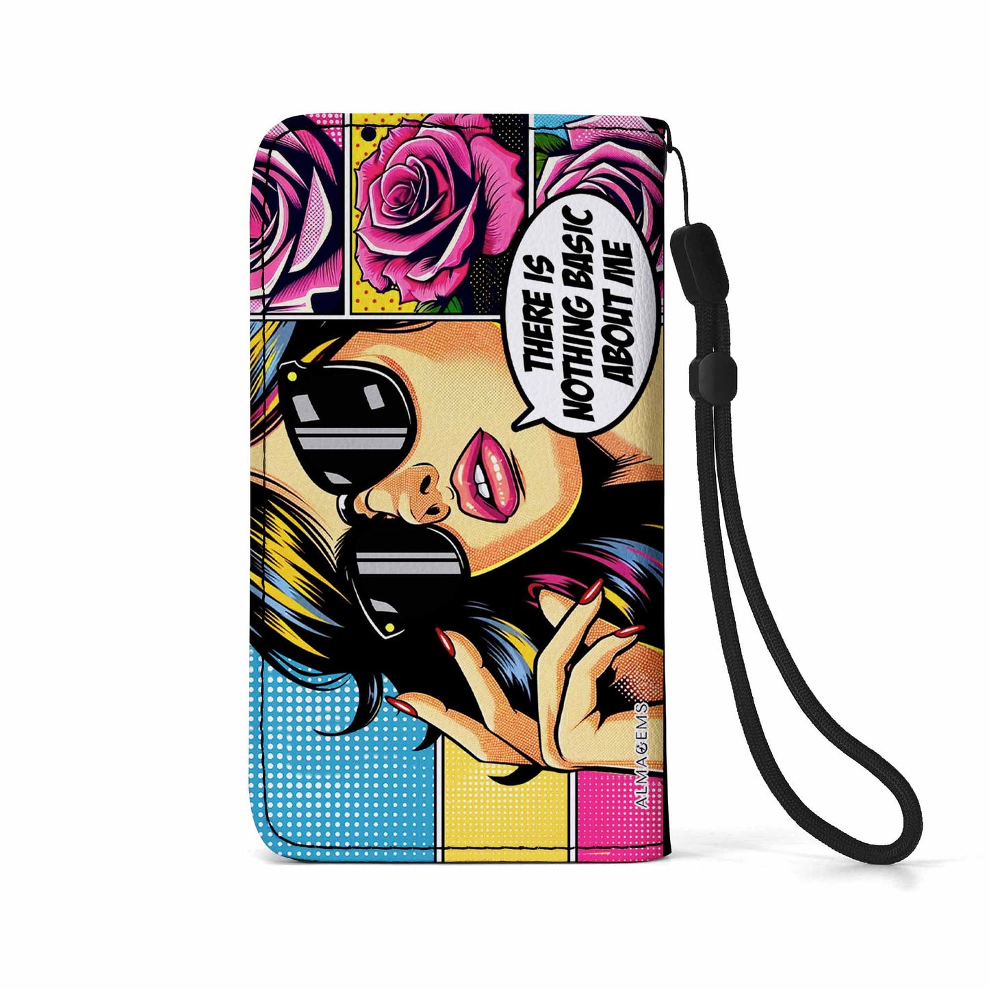 No hay nada básico en mí: billetera de cuero personalizada para teléfono - DB35PW