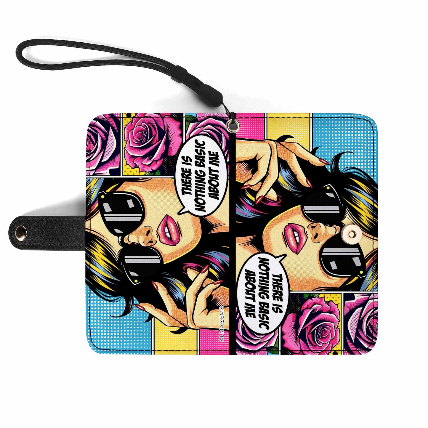 No hay nada básico en mí: billetera de cuero personalizada para teléfono - DB35PW