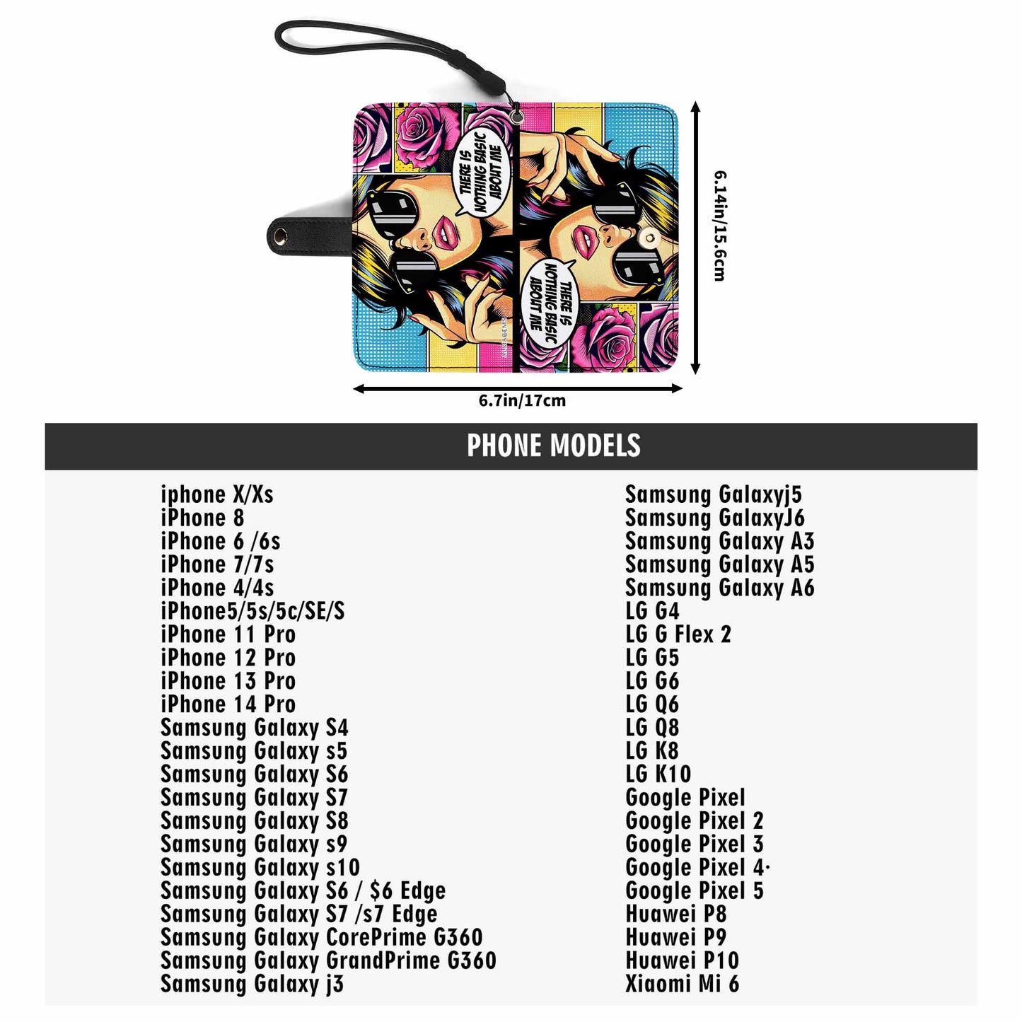 No hay nada básico en mí: billetera de cuero personalizada para teléfono - DB35PW