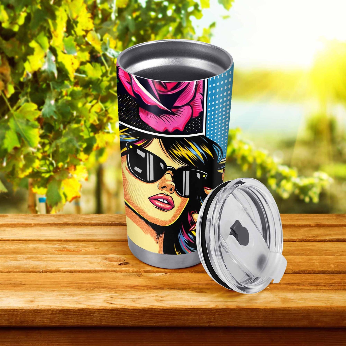 No hay nada básico en mí - Vaso de acero inoxidable personalizado de 20 oz y 30 oz - DB35TB