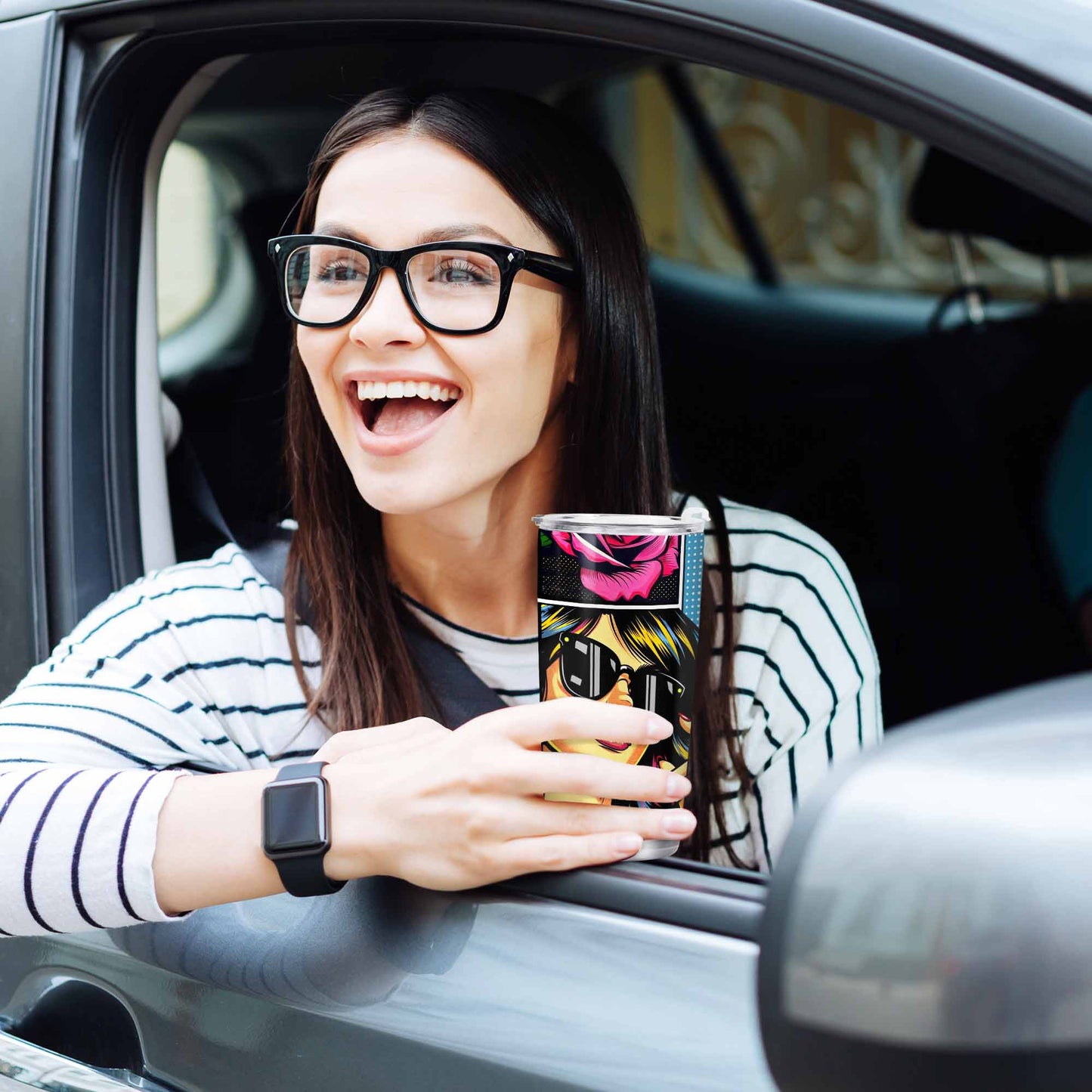 No hay nada básico en mí - Vaso de acero inoxidable personalizado de 20 oz y 30 oz - DB35TB