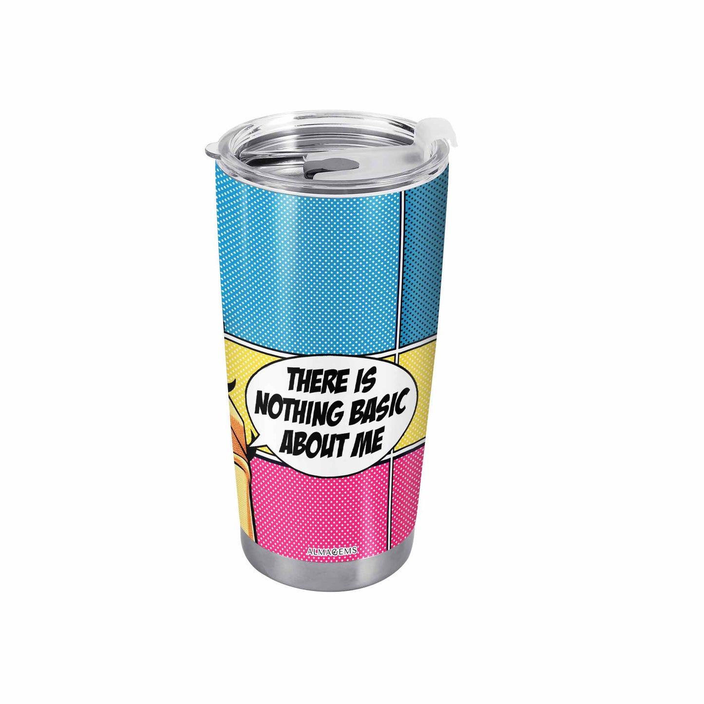 No hay nada básico en mí - Vaso de acero inoxidable personalizado de 20 oz y 30 oz - DB35TB