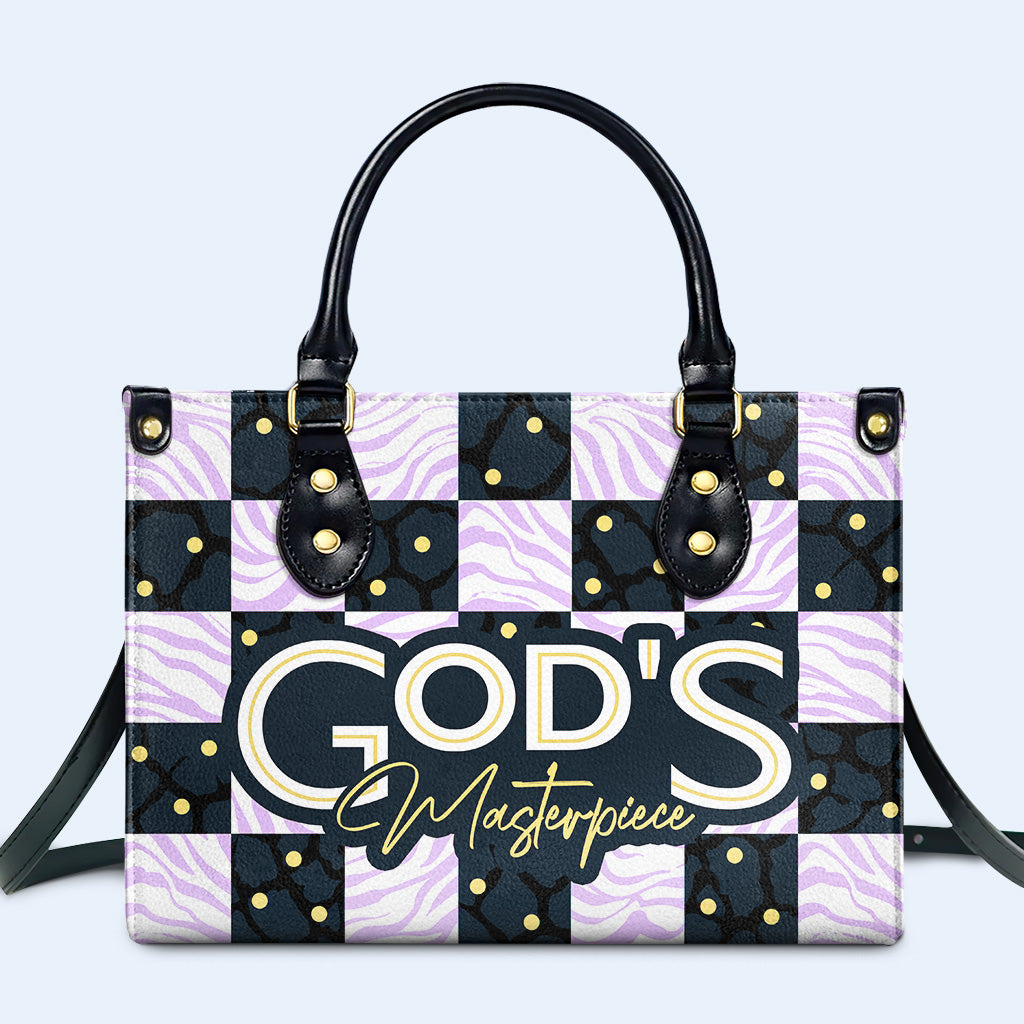 La obra maestra de Dios: bolso de mano de cuero personalizado - DB36