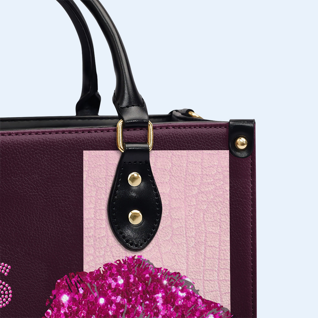 Es lo que es - Rosa - Bolso de mano de cuero personalizado - DB42