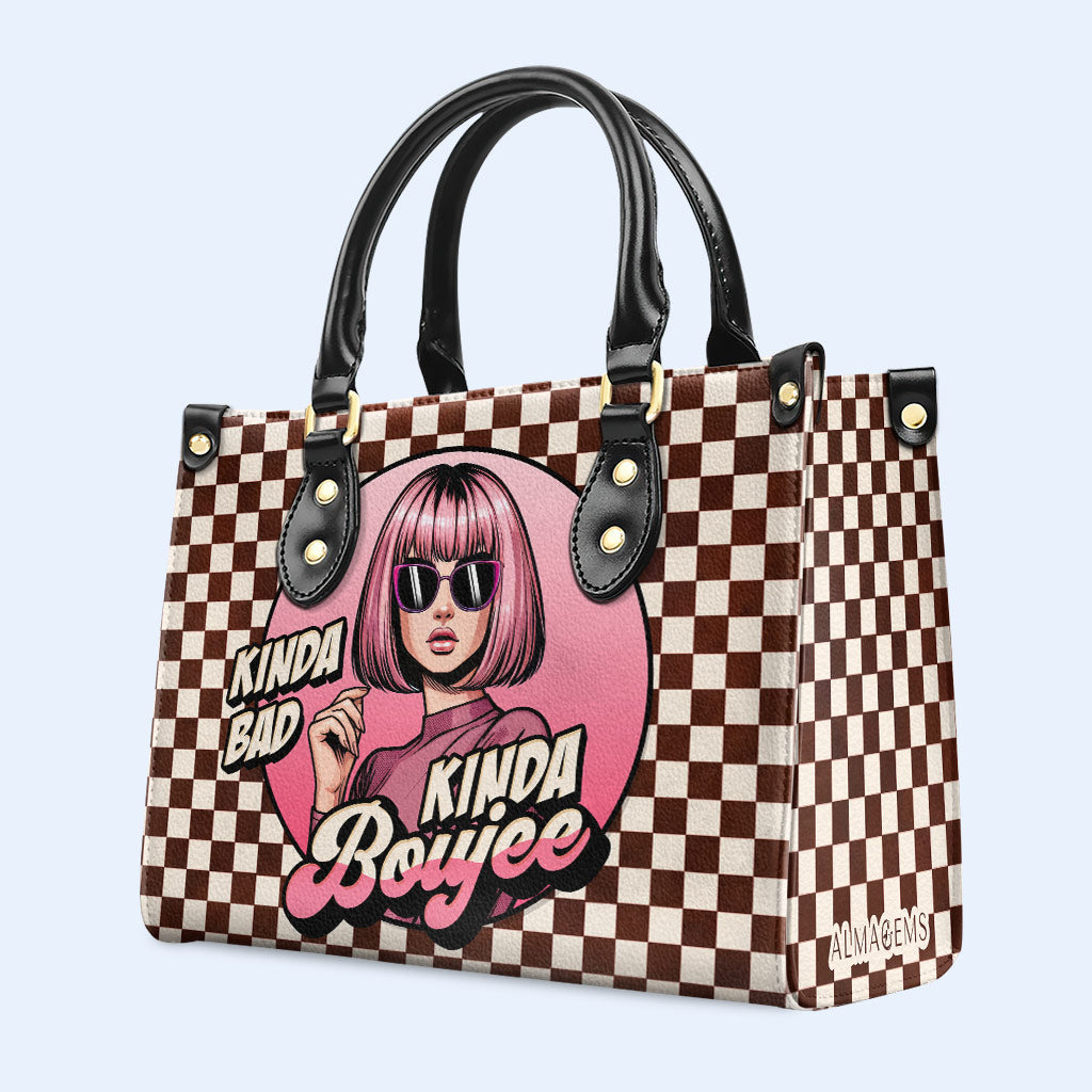 Kinda Boujee - Bolso de mano de cuero personalizado - DB46