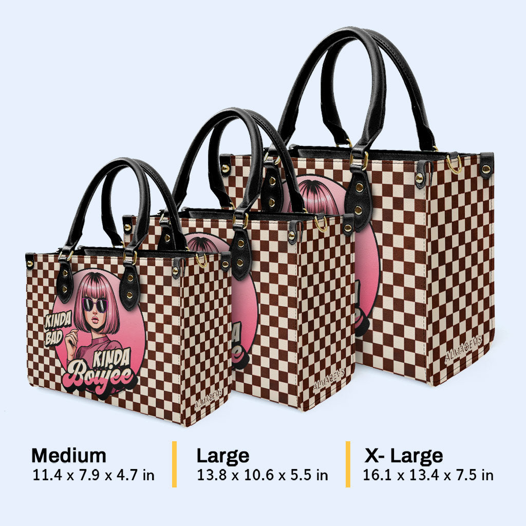 Kinda Boujee - Bolso de mano de cuero personalizado - DB46