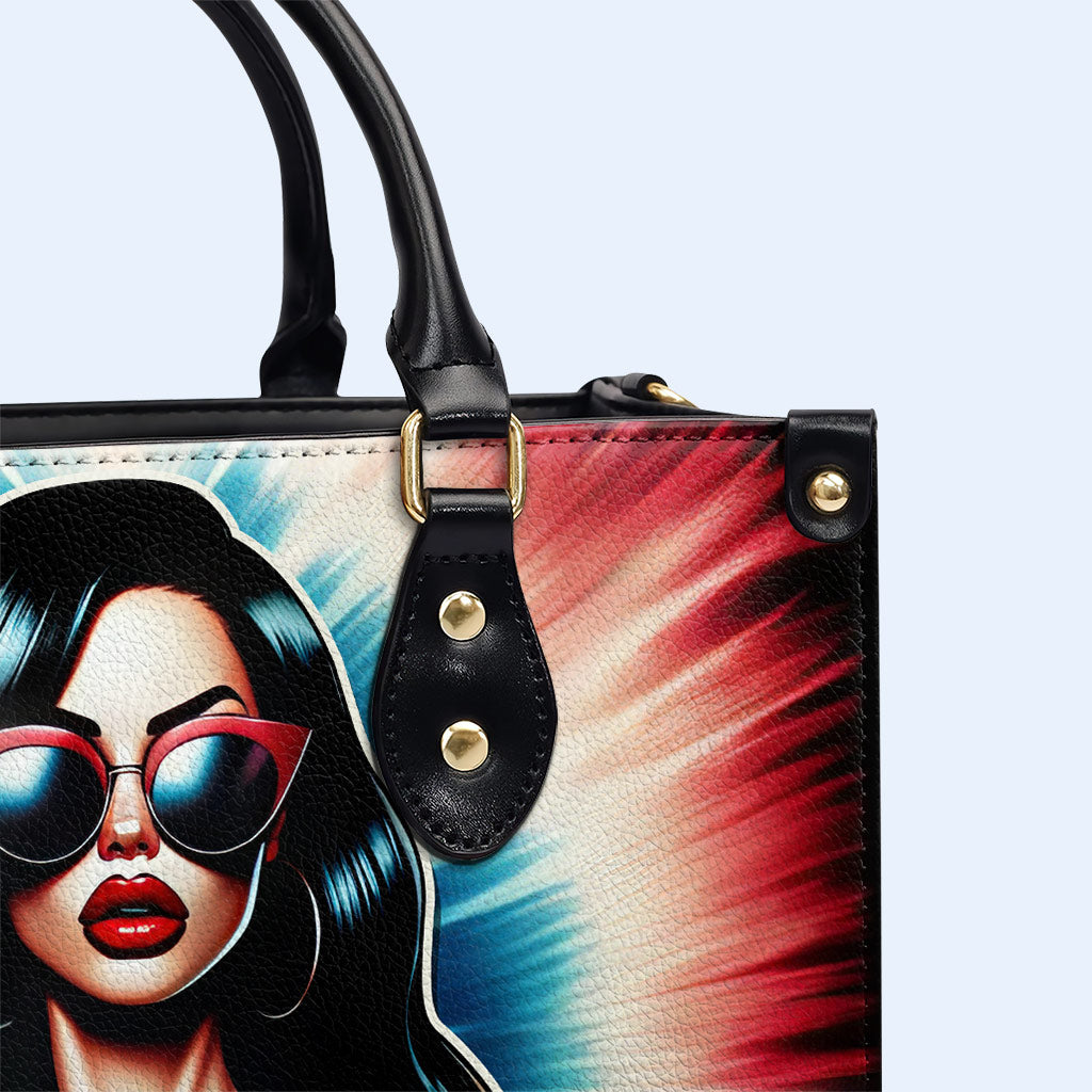 Ne touchez pas à mon aura ! Sac à main en cuir personnalisé - DB54