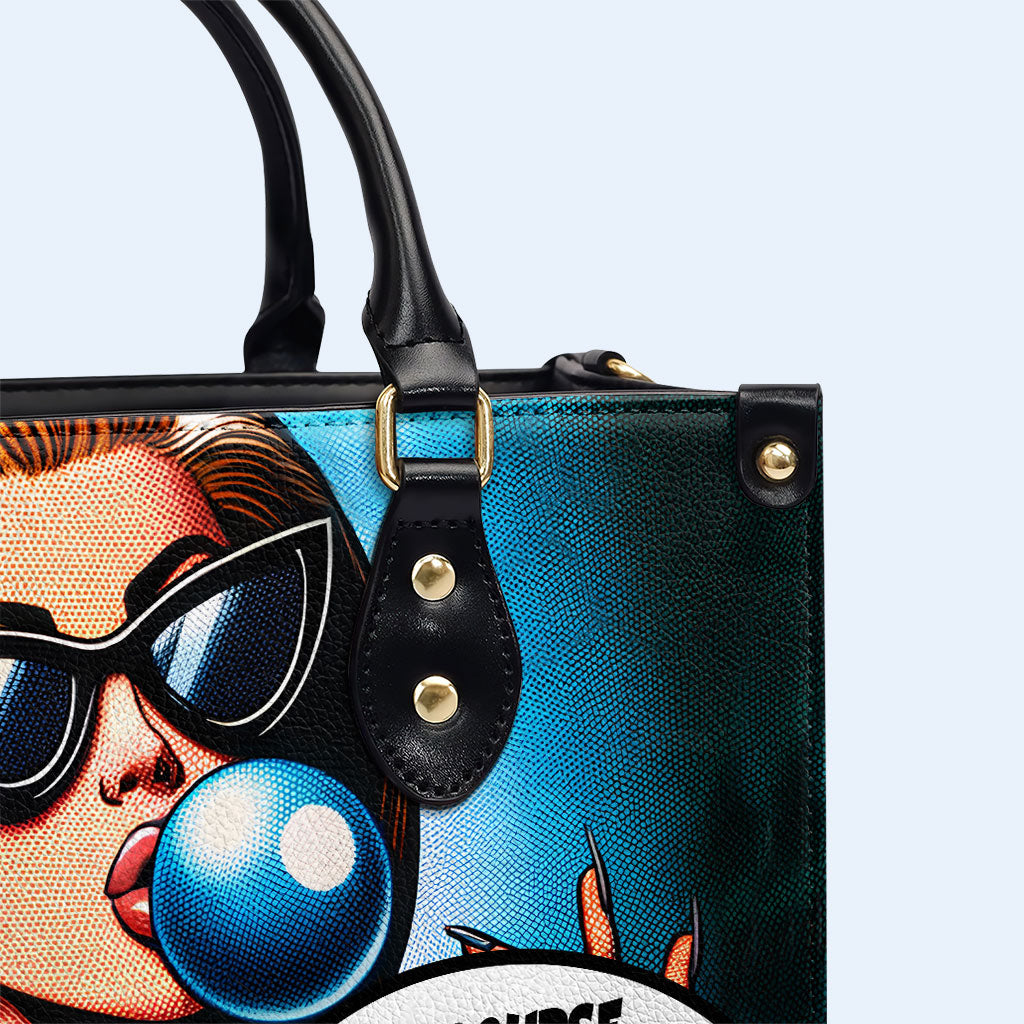 Conoce mi valor - Bolso de mano de cuero personalizado - DB58
