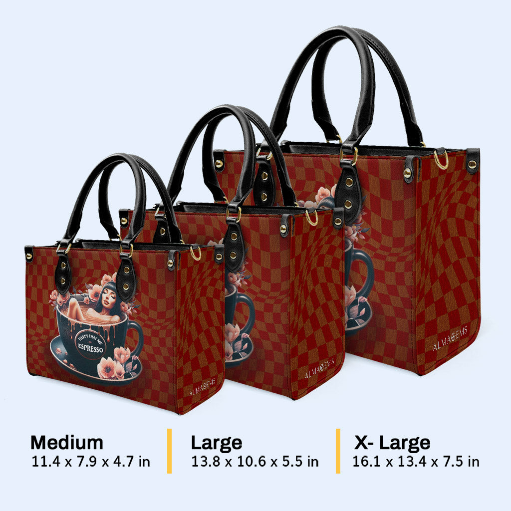That's That Me Espresso - Sac à main en cuir personnalisé - DB60
