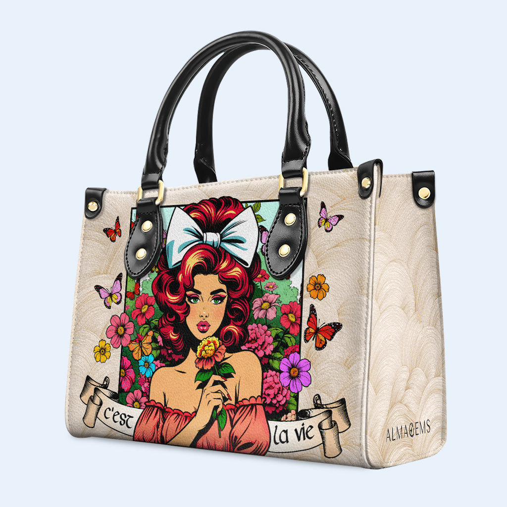 C'est La Vie - Sac à main en cuir personnalisé - DB62
