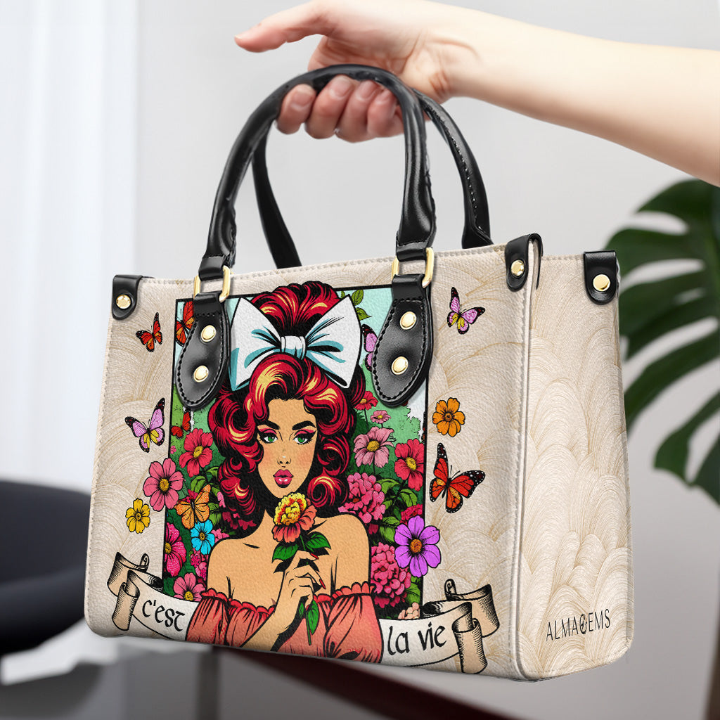 C'est La Vie - Sac à main en cuir personnalisé - DB62
