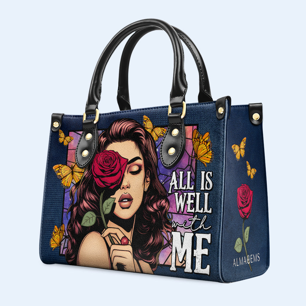 Tout va bien pour moi - Sac à main en cuir personnalisé - DB63