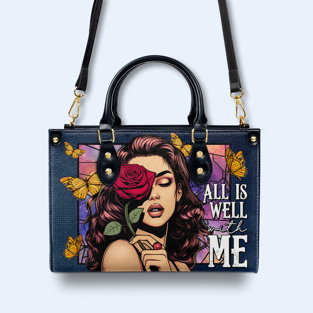 Tout va bien pour moi - Sac à main en cuir personnalisé - DB63