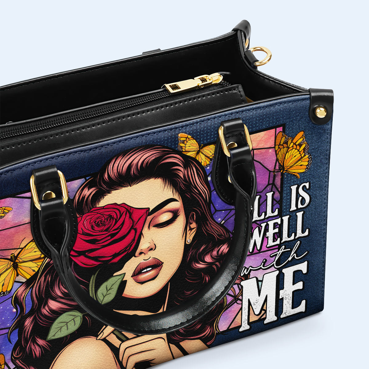 Tout va bien pour moi - Sac à main en cuir personnalisé - DB63