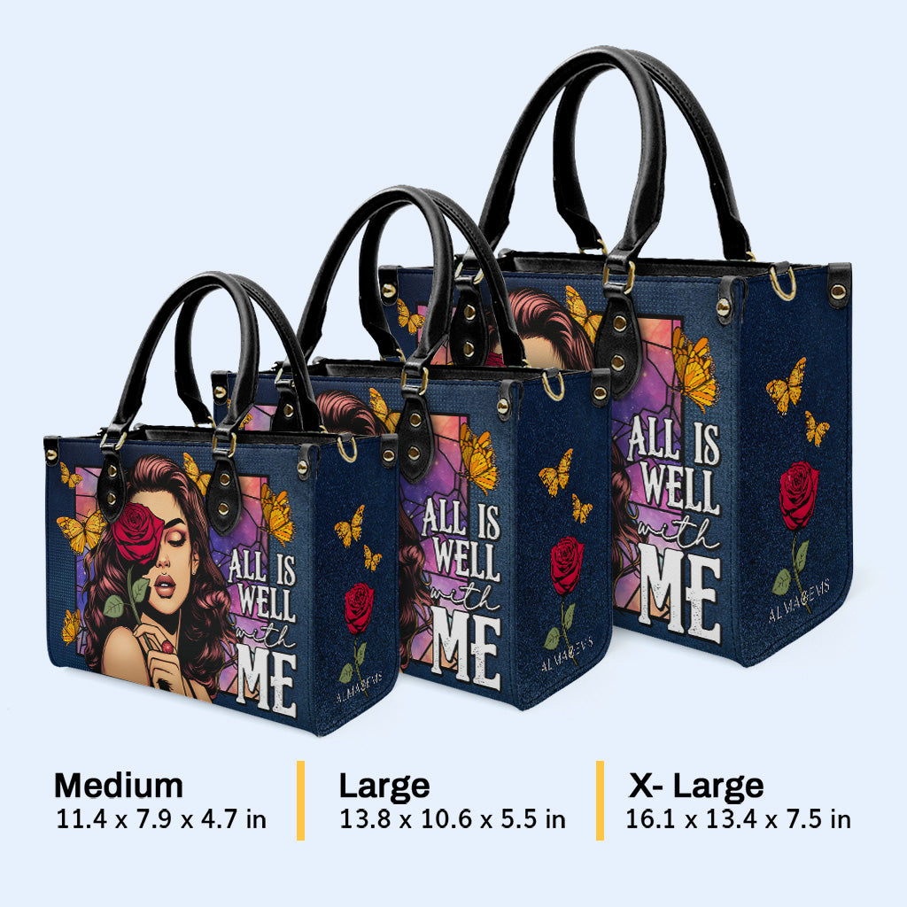 Tout va bien pour moi - Sac à main en cuir personnalisé - DB63