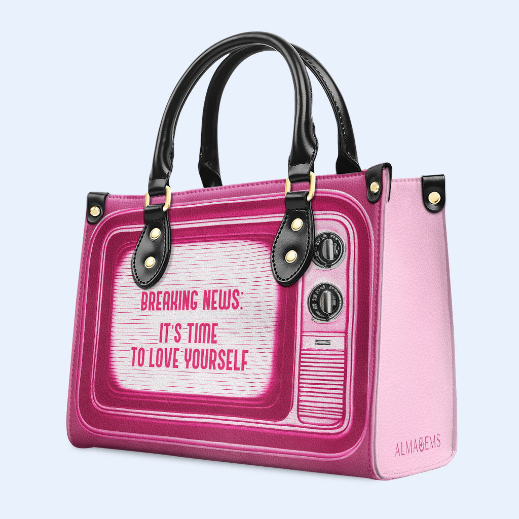 Il est temps de s'aimer soi-même - Sac à main en cuir personnalisé - DB64