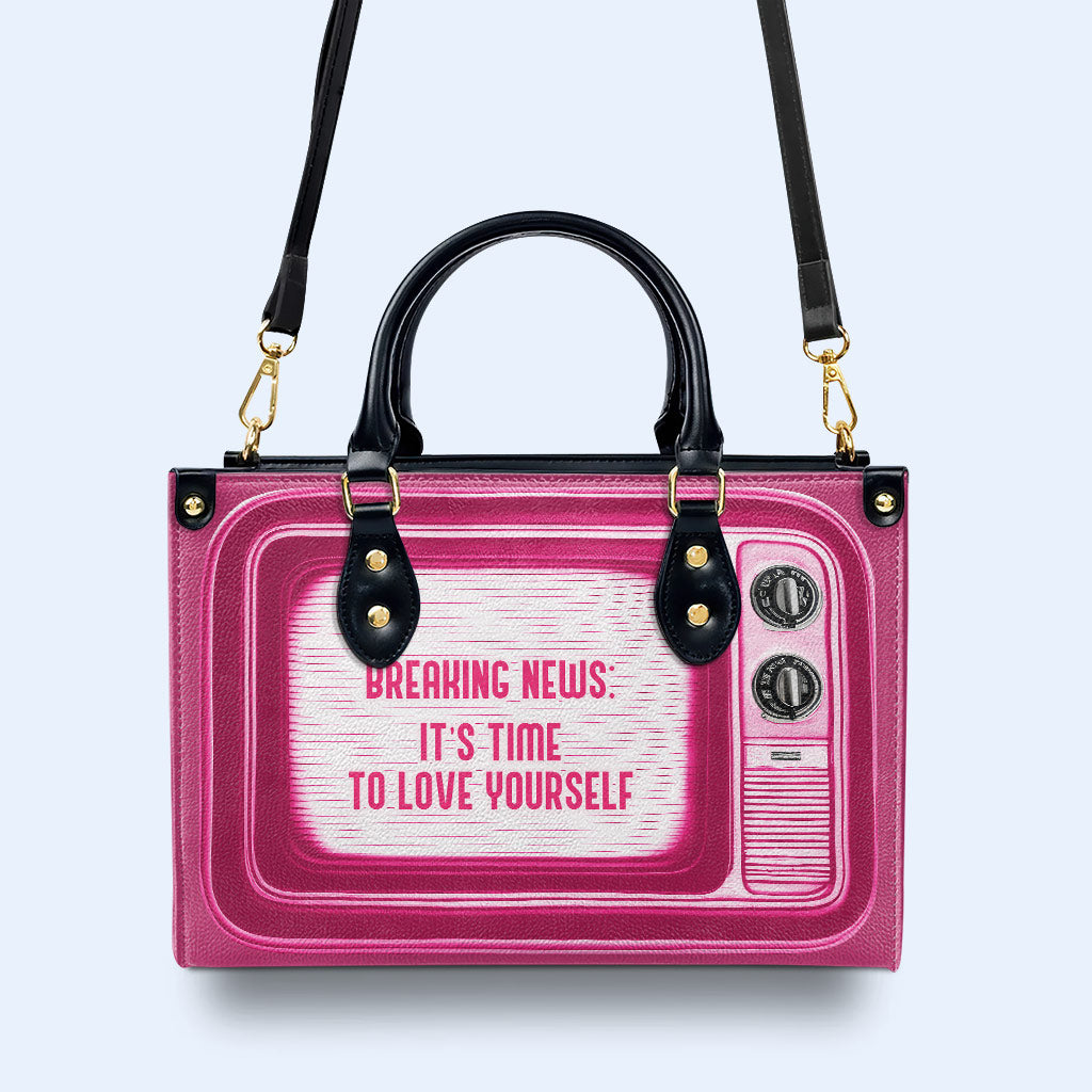 Il est temps de s'aimer soi-même - Sac à main en cuir personnalisé - DB64