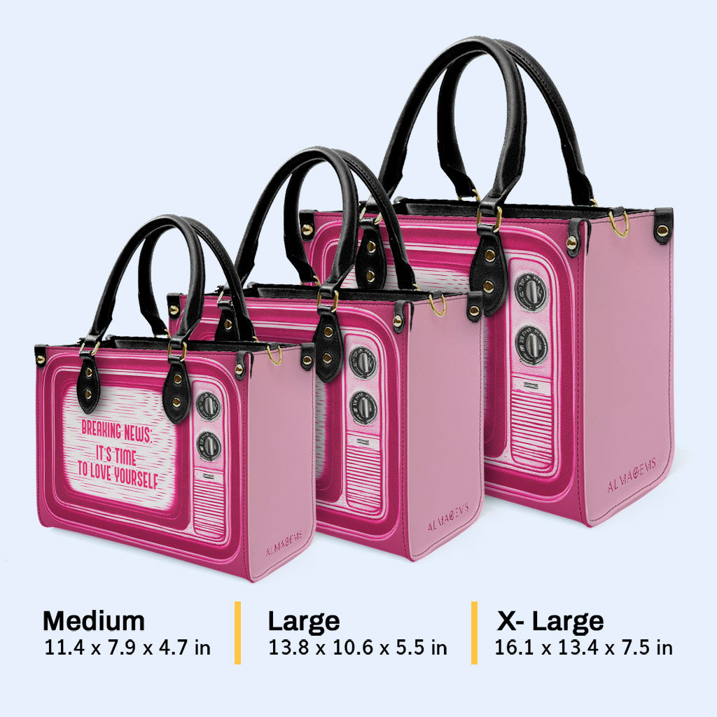 Il est temps de s'aimer soi-même - Sac à main en cuir personnalisé - DB64